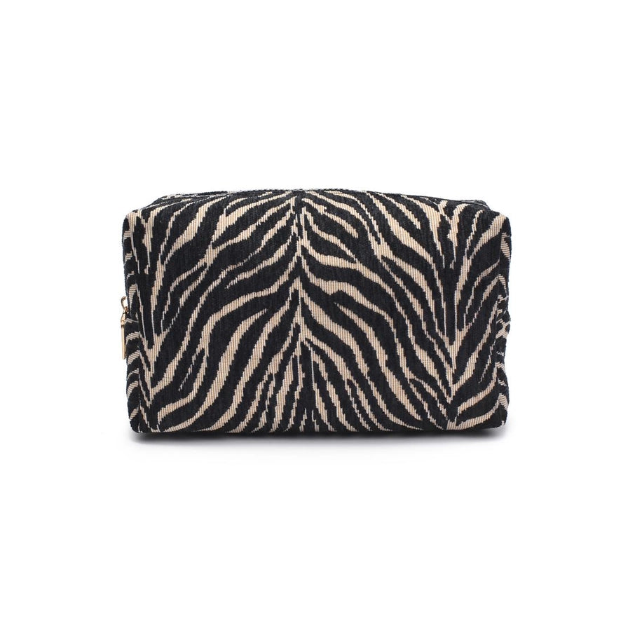 Zebra Print Cosmetic & Travel Organizer Pouch